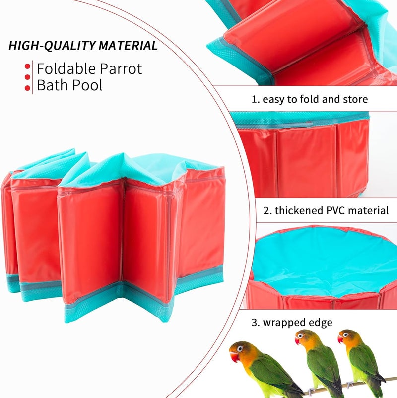 FlidRunest Bird Automatic Bath Shower, Portable Bird Bathtub with Pump, Parrot Bath tub Contains Circulating Controller, USB and Pump, Pool Bathing Tub for African Grey Conure Lovebird Parakeet - Image 3